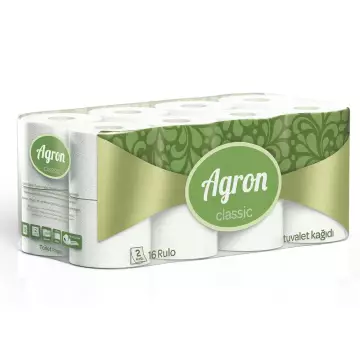 Agron Tuvalet Kağıdı Çift Katlı 18 mt - 16 Adet