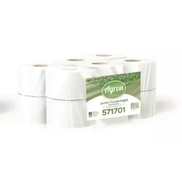 Agron Jumbo Tuvalet Kağıdı 400 Yaprak 100 mt 4 kg - 12 Adet