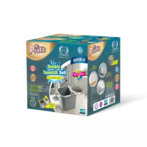 Ayrılabilir Çift Hazneli Double Temizlik Seti 19 Litre